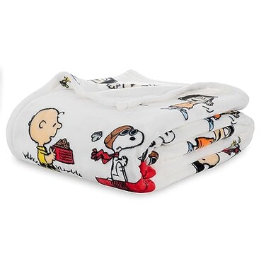 Berkshire Blanket Peanuts VelvetLoft Cute Character Snoopy Plush BlanketPeanuts Stripe MultiKing 90 in x 108 in Official Peanuts Product
