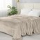 Elegant Comfort Luxury Velvety Softness Fuzzy Plush MicroVelour UltraSoft Blanket TwinTwin XL CreamBeige