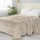 Elegant Comfort Luxury Velvety Softness Fuzzy Plush MicroVelour UltraSoft Blanket TwinTwin XL CreamBeige