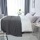 HILLFAIR 100 Combed Cotton Blanket Queen Size Bed Blanket Warm Soft All Season Breathable Lightweight Summer Blankets Waffle Weave Home Decor Bed Blanket Grey Queen Bed Cotton BlanketsBedcover
