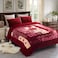 JML Korean Fleece Blanket King Size Heavy Fluffy Fuzzy Raschel Bed Blanket 87x94 105 Lbs Silky Soft Plush Cozy Thick Warm Winter Bedding 2 Ply AB Floral Printed Embossed Design Red Rose