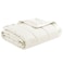Madison Park Cambria Down Alternative Blanket Premium 3M Scotchgard Moisture Wicking Treatment Lightweight and Soft Bed Cover For Summer with Satin Trim Oversized FullQueen Ivory