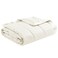 Madison Park Cambria Down Alternative Blanket Premium 3M Scotchgard Moisture Wicking Treatment Lightweight and Soft Bed Cover For Summer with Satin Trim Oversized FullQueen Ivory