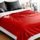 Tisancy Lightweight Waterproof Blanket Queen Size 78 x 82 Thin Summer Bed Protector Sheet with TPU Layer Washable Stain Resistant Mattress Cover for Bed Sofa and Pet Use Red