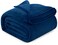 Utopia Bedding Navy Fleece Blanket Queen Size Lightweight Fuzzy Soft AntiStatic Microfiber Bed Blanket 90x90 Inch