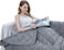 ZZZhen Weighted Blanket High Breathability 4872 15LB Premium Heavy Blankets Calm Sleeping for Adult and Kids Durable Quilts Grey 4872 15LB
