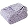 KAWAHOME Summer Sweatshirt Blanket King Size for BedLightweight Breathable Blankets Soft Thin Knit Jersey Blanket for Hot Sleepers 108 X 90 Inches Heather Purple