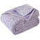 KAWAHOME Summer Sweatshirt Blanket King Size for BedLightweight Breathable Blankets Soft Thin Knit Jersey Blanket for Hot Sleepers 108 X 90 Inches Heather Purple