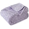 KAWAHOME Summer Sweatshirt Blanket King Size for BedLightweight Breathable Blankets Soft Thin Knit Jersey Blanket for Hot Sleepers 108 X 90 Inches Heather Purple