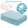 Acdyion Weighted Blanket Cover 48x72 Teal Minky Dot Fleece Removable Duvet Cover with 12 Ties Washable Fabric for 48x72 Weighted Blankets