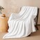 PHF No Shed No Pilling Fleece Throw Blanke Ultra Soft Lightweight Cozy Bed Blanket Plush AntiStati Microfiber Thows for Sofa Couch 1 Piece 50 x 60 White