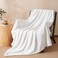 PHF No Shed No Pilling Fleece Throw Blanke Ultra Soft Lightweight Cozy Bed Blanket Plush AntiStati Microfiber Thows for Sofa Couch 1 Piece 50 x 60 White