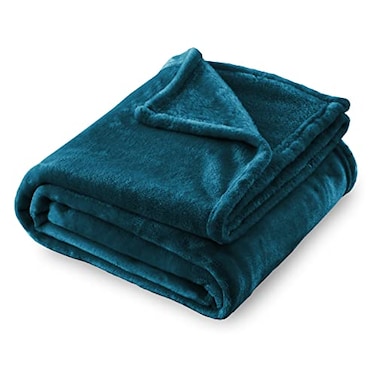 SOCHOW Flannel Fleece Blanket Throw Size All Season Super Soft Cozy Blanket for Bed or Couch Blue Coral 50x60 inches