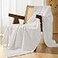 PHF 100 Cotton Waffle Throw Blanket for Couch Lightweight Breathable and Soft for Summer Luxury Aesthetic Waffle Weave Blanket for Home Decor Office Gifts for Women 50x60 White