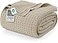 Utopia Bedding 100 Cotton Waffle Weave Blanket King Size for Bed Lightweight Breathable Summer Blankets Soft and Cozy Gifts for Fathers Day Home Room Decor Khaki 90x108 Inch