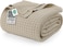 Utopia Bedding 100 Cotton Waffle Weave Blanket King Size for Bed Lightweight Breathable Summer Blankets Soft and Cozy Gifts for Fathers Day Home Room Decor Khaki 90x108 Inch