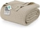 Utopia Bedding 100 Cotton Waffle Weave Blanket King Size for Bed Lightweight Breathable Summer Blankets Soft and Cozy Gifts for Fathers Day Home Room Decor Khaki 90x108 Inch