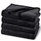 PHF Ultra Soft Fleece Blanket Queen Size No Shed No Pilling Luxury Plush Cozy 300GSM Lightweight Blanket for Bed Couch Chair Sofa Suitable for All Season 90 x 90 Black