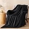 PHF No Shed No Pilling Fleece Throw Blanke Ultra Soft Lightweight Cozy Bed Blanket Plush AntiStati Microfiber Thows for Sofa Couch 1 Piece 50 x 60 Black