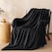 PHF No Shed No Pilling Fleece Throw Blanke Ultra Soft Lightweight Cozy Bed Blanket Plush AntiStati Microfiber Thows for Sofa Couch 1 Piece 50 x 60 Black