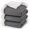 PHF Waffle Sherpa Blanket King Size 104x90 Inches Luxury Plush Flannel Fleece Blanket for Winter No Shed No Pilling Cozy Soft Reversible Waffle Weave Bedding for Home Decor Grey