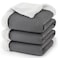 PHF Waffle Sherpa Blanket Queen Size 90x90 Inches Luxury Plush Flannel Fleece Blanket for Winter No Shed No Pilling Cozy Soft Reversible Waffle Weave Bedding for Home Decor Grey