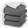 PHF Waffle Sherpa Blanket Queen Size 90x90 Inches Luxury Plush Flannel Fleece Blanket for Winter No Shed No Pilling Cozy Soft Reversible Waffle Weave Bedding for Home Decor Grey