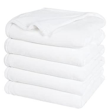 PHF Oversized King Big Fleece Blanket 120x120 No Shed No Pilling Extra Large Soft Blanket Giant 10x 10 Lightweight for Bed Sofa Travel and Camping Suitable for All Season White