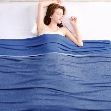 Topcee Cooling Blanket90x108King Size for Night Sweats Absorbs Heat to Keep Adults Cool on Warm Nights QMax 05 Cooling Blankets for Hot Sleepers UltraCool Lightweight Blanket for Bed