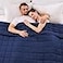 yescool King Size Weighted Blanket for Adults 20 lbs 80 x 87 Blue Cooling Heavy Blanket for Sleeping Perfect for 190210 lbs Breathable Blanket for Adults Couple All Season Machine Washable