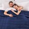 yescool King Size Weighted Blanket for Adults 20 lbs 80 x 87 Blue Cooling Heavy Blanket for Sleeping Perfect for 190210 lbs Breathable Blanket for Adults Couple All Season Machine Washable