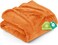 Utopia Bedding Fleece Blanket Queen Size Burnt Orange 300GSM Luxury Fuzzy Soft AntiStatic Microfiber Bed Blanket 90x90 Inch