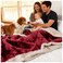 Sacred Weapon Blanket Waterproof and Stain Proof Water Proof Blanket for Bed Couch Splash Throw Blanket VIP Washable King Queen Mattress Protector Waterproof Dark Red 80x80