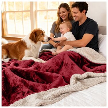 Sacred Weapon Blanket Waterproof and Stain Proof Water Proof Blanket for Bed Couch Splash Throw Blanket VIP Washable King Queen Mattress Protector Waterproof Dark Red 80x80