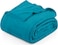 Utopia Bedding Turquoise Fleece Blanket Queen Size Lightweight Fuzzy Soft AntiStatic Microfiber Bed Blanket 90x90 Inch