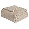 EMME Fleece Blanket 3D Jacquard Throw Blanket for Couch and Bed Soft Cozy and Fluffy Blankets Lightweight Luxury Flannel with Geometric Grid Design Beige 50 x 60