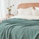 EMME Cotton Muslin Blanket King Size Soft Breathable Layering Bedspread Blanket 108x90 All Season Gauze Teal