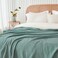 EMME Cotton Muslin Blanket King Size Soft Breathable Layering Bedspread Blanket 108x90 All Season Gauze Teal