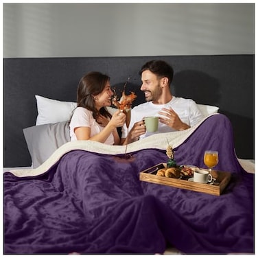 Sacred Weapon Waterproof Blanket for Bed Mattress Protector Jet Splash Water Proof Towel Throw Pad Mat Cover Period Blanket Washable Queen King Size Beds Purple 80x80