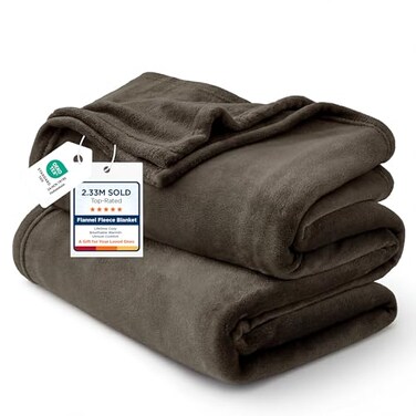 Bedsure GentleSoft Brown Fleece Blankets King Size Bed Blanket Soft Lightweight Plush Cozy Fuzzy Luxury Microfiber 108x90 inches