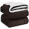 KAWAHOME Sherpa Fleece King Size Blanket for Bed Extra Warm and Heavy Thick Blankets for Winter Super Soft 500GSM Plush Blanket 108 X 90 Brown