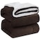 KAWAHOME Sherpa Fleece King Size Blanket for Bed Extra Warm and Heavy Thick Blankets for Winter Super Soft 500GSM Plush Blanket 108 X 90 Brown