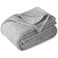 KAWAHOME Summer Sweatshirt Blanket King Size for BedLightweight Breathable Blankets Soft Thin Knit Jersey Blanket for Hot Sleepers 108 X 90 Inches Heather Grey