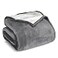 Bare Home Sherpa Fleece Blanket TwinTwin Extra Long Blanket for Bed Sofa and Couch Warm Lightweight Fluffy Soft Reversible TwinTwin XL Grey