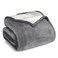 Bare Home Sherpa Fleece Blanket TwinTwin Extra Long Blanket for Bed Sofa and Couch Warm Lightweight Fluffy Soft Reversible TwinTwin XL Grey