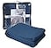 DOLLCENT 100 Cotton Queen Size Blanket for Bed Premium Soft Combed Lightweight Blankets Washed Breathable Cozy Bed Throw Blanket Navy Queen Cotton Blankets for All Season Navy 90x90