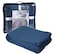 DOLLCENT 100 Cotton Queen Size Blanket for Bed Premium Soft Combed Lightweight Blankets Washed Breathable Cozy Bed Throw Blanket Navy Queen Cotton Blankets for All Season Navy 90x90