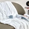 SLEEP ZONE White Fleece Blanket Super Soft Cozy Throw Flannel Blanket Lightweight Comfy Fuzzy Blanket Plush Throw Blankets for Couch Sofa Bed Camping Travel 50x60Inches