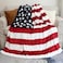 Sviuse American Flag Blanket Twin Size USA Throw Blanket 60x80 Inches Gifts Blanket for Bed Couch Chair Fall Winter Camping Living Room Office