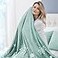 CHOSHOME Cooling Blanket for Hot Sleepers Lightweight Summer Cold Thin Blankets for Sleeping Hot Flashes Night Sweats Soft Blanket for Bed Queen Size Green